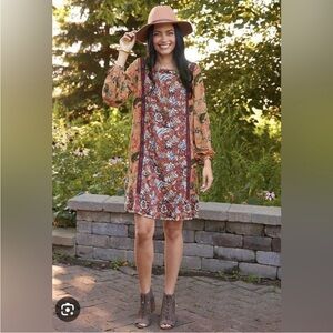 Matilda Jane Long Sleeve Paisley Print Dress